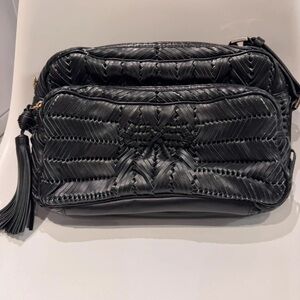 Anya Hindmarch Black Textured Crossbody Bag